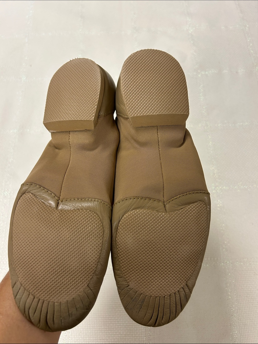Tan Split-Sole Jazz dance leather Shoes image 2